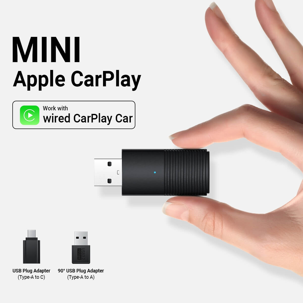 AutoLink™ – Mini Kabelloser CarPlay/Android Auto 2-in-1 Adapter