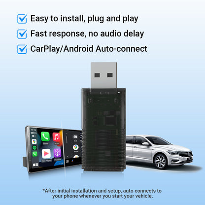 AutoLink™ – Mini Kabelloser CarPlay/Android Auto 2-in-1 Adapter