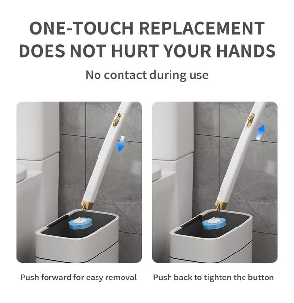 PureBrush™ – Wall-Mounted Toilet Brush Set