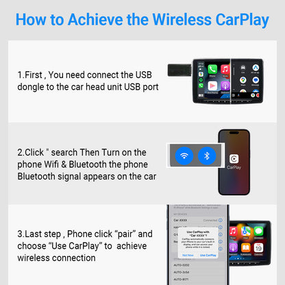 AutoLink™ – Mini Kabelloser CarPlay/Android Auto 2-in-1 Adapter