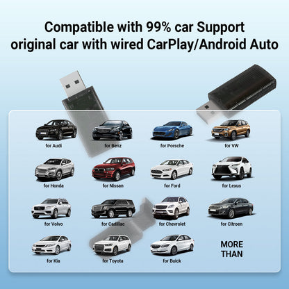 AutoLink™ – Mini Kabelloser CarPlay/Android Auto 2-in-1 Adapter